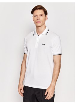Boss Polo Paddy 50469055 Biały Regular Fit ze sklepu MODIVO w kategorii T-shirty męskie - zdjęcie 182633945