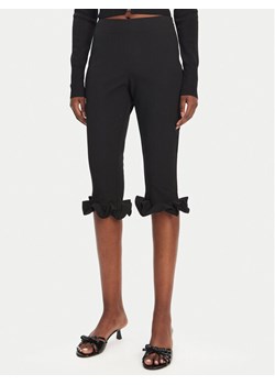 ROTATE Spodnie capri 113809100 Czarny Slim Fit ze sklepu MODIVO w kategorii Spodnie damskie - zdjęcie 182634045