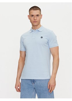 Timberland Polo TB0A6VDP Błękitny Regular Fit ze sklepu MODIVO w kategorii T-shirty męskie - zdjęcie 182634278