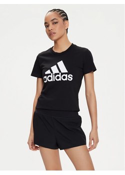 adidas T-Shirt Essentials Logo GL0722 Czarny Regular Fit ze sklepu MODIVO w kategorii Bluzki damskie - zdjęcie 182634289