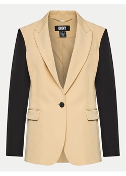 DKNY Marynarka UB4JX084 Beżowy Regular Fit ze sklepu MODIVO w kategorii Marynarki damskie - zdjęcie 182634586