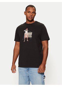 Puma T-Shirt One Piece 624665 Czarny Regular Fit ze sklepu MODIVO w kategorii T-shirty męskie - zdjęcie 182634639