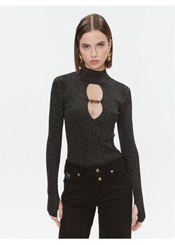 Versace Jeans Couture Bluzka 75HAFM48 Czarny Slim Fit ze sklepu MODIVO w kategorii Bluzki damskie - zdjęcie 182634786