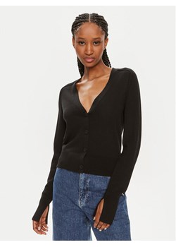 Calvin Klein Kardigan K20K207574 Czarny Regular Fit ze sklepu MODIVO w kategorii Swetry damskie - zdjęcie 182635297