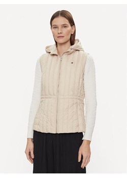 Tommy Hilfiger Bezrękawnik Feminine Lw Down Vest WW0WW40485 Beżowy Slim Fit ze sklepu MODIVO w kategorii Kamizelki damskie - zdjęcie 182635579