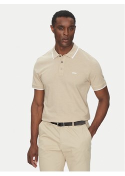 BOSS Polo Parlay 190 50494697 Beżowy Regular Fit ze sklepu MODIVO w kategorii T-shirty męskie - zdjęcie 182635678