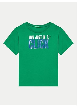 United Colors Of Benetton T-Shirt 3096C10J6 Zielony Regular Fit ze sklepu MODIVO w kategorii T-shirty chłopięce - zdjęcie 182635715