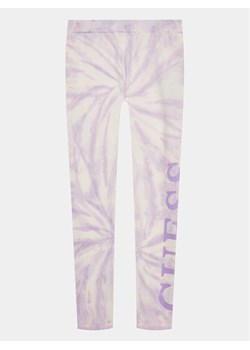 Guess Legginsy J3YB02 J1313 Kolorowy Slim Fit ze sklepu MODIVO w kategorii Spodnie dziewczęce - zdjęcie 182635765