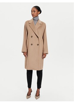 Weekend Max Mara Płaszcz wełniany Zum 2425016052 Brązowy Regular Fit ze sklepu MODIVO w kategorii Płaszcze damskie - zdjęcie 182635896