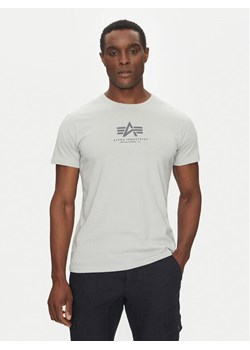 Alpha Industries T-Shirt Basic 118533 Szary Regular Fit ze sklepu MODIVO w kategorii T-shirty męskie - zdjęcie 182636265