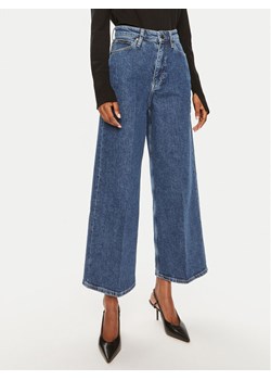 Calvin Klein Jeansy K20K207267 Granatowy Wide Leg ze sklepu MODIVO w kategorii Jeansy damskie - zdjęcie 182636367