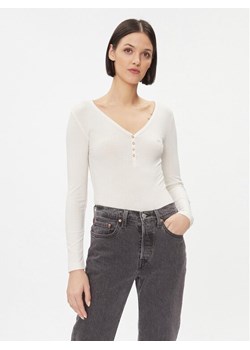 Lee Bluzka 112341571 Beżowy Slim Fit ze sklepu MODIVO w kategorii Bluzki damskie - zdjęcie 182636485