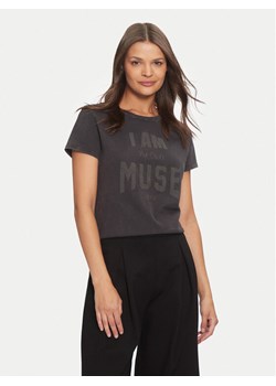 Deha T-Shirt C12151 Czarny Regular Fit ze sklepu MODIVO w kategorii Bluzki damskie - zdjęcie 182637188