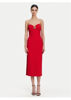 Elisabetta Franchi Sukienka koktajlowa AB-769-51E2 Czerwony Regular Fit ze sklepu MODIVO w kategorii Sukienki - zdjęcie 182637319