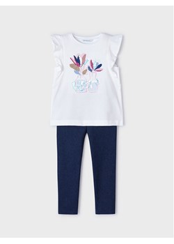 Mayoral Komplet t-shirt i legginsy 3703 Granatowy Slim Fit ze sklepu MODIVO w kategorii Komplety dziewczęce - zdjęcie 182637379