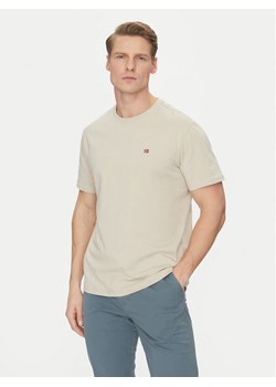 Napapijri T-Shirt Salis NP0A4H8D Beżowy Regular Fit ze sklepu MODIVO w kategorii T-shirty męskie - zdjęcie 182637427