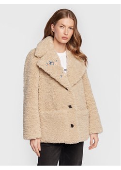 Zadig&Voltaire Kożuch Laure WWCO00180 Beżowy Relaxed Fit ze sklepu MODIVO w kategorii Kożuchy - zdjęcie 182637657
