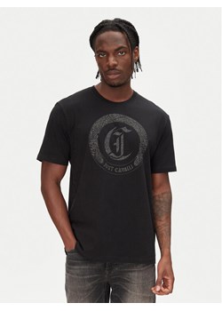 Just Cavalli T-Shirt 78OAHE22 Czarny Regular Fit ze sklepu MODIVO w kategorii T-shirty męskie - zdjęcie 182637945