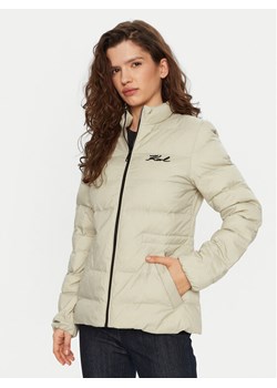KARL LAGERFELD Kurtka puchowa 246W1513 Beżowy Slim Fit ze sklepu MODIVO w kategorii Kurtki damskie - zdjęcie 182638187