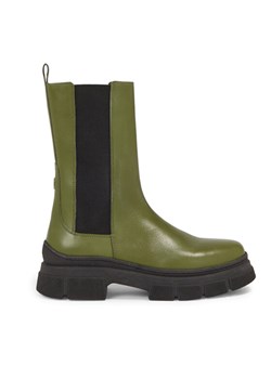 Tommy Hilfiger Sztyblety Essential Leather Chelsea Boot FW0FW07490 Zielony ze sklepu MODIVO w kategorii Botki - zdjęcie 182638495
