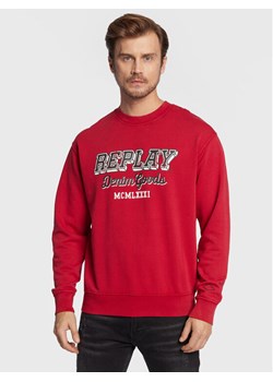 Replay Bluza M6314.000.22738G Czerwony Regular Fit ze sklepu MODIVO w kategorii Bluzy męskie - zdjęcie 182638628