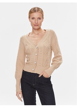 Guess Kardigan W4RR12 Z37L1 Beżowy Regular Fit ze sklepu MODIVO w kategorii Swetry damskie - zdjęcie 182638828