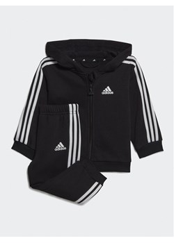 adidas Komplet dresowy Essentials Full-Zip Hooded Jogger Set HR5866 Czarny Regular Fit ze sklepu MODIVO w kategorii Dresy dla niemowlaka - zdjęcie 182639075