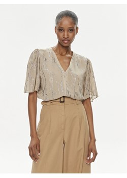 Bruuns Bazaar Bluzka Majlys BBW3952 Beżowy Regular Fit ze sklepu MODIVO w kategorii Bluzki damskie - zdjęcie 182639178