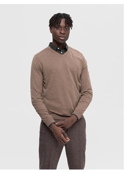 Selected Homme Sweter 16090147 Beżowy Regular Fit ze sklepu MODIVO w kategorii Swetry męskie - zdjęcie 182639207