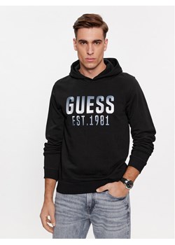 Guess Bluza M4RQ36 KBK32 Czarny Regular Fit ze sklepu MODIVO w kategorii Bluzy męskie - zdjęcie 182639445