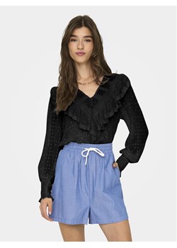 ONLY Bluzka Eleanor 15324229 Czarny Regular Fit ze sklepu MODIVO w kategorii Bluzki damskie - zdjęcie 182639847