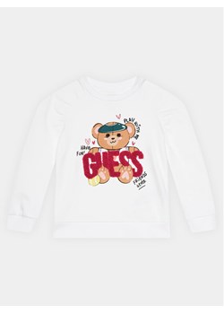 Guess Bluza K4RQ01 KA6R3 Biały Regular Fit ze sklepu MODIVO w kategorii Bluzy dziewczęce - zdjęcie 182639897