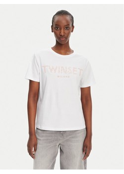 TWINSET T-Shirt 251TT2042 Biały Regular Fit ze sklepu MODIVO w kategorii Bluzki damskie - zdjęcie 182639918