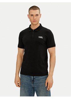 KARL LAGERFELD Polo 745088 552235 Czarny Regular Fit ze sklepu MODIVO w kategorii T-shirty męskie - zdjęcie 182639936