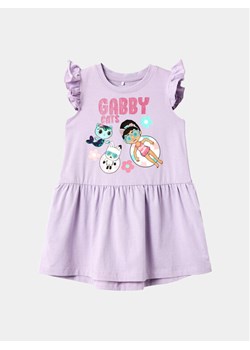 NAME IT Sukienka codzienna Memma 13227617 Fioletowy Standard Fit ze sklepu MODIVO w kategorii Sukienki niemowlęce - zdjęcie 182639958