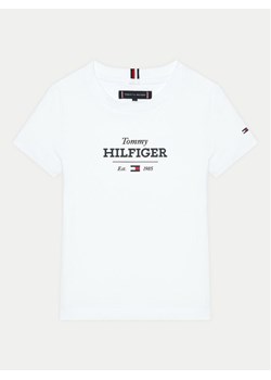 Tommy Hilfiger T-Shirt KB0KB09356 S Biały Regular Fit - id: 0000304421822 - marki Tommy Hilfiger - 182639959 Tommy Hilfiger T-Shirt KB0KB09356 S Biały Regular Fit ze sklepu MODIVO w kategorii T-shirty chłopięce - zdjęcie 182639959