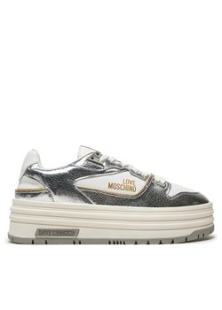 LOVE MOSCHINO Sneakersy JA21017G18IB0000 Srebrny ze sklepu MODIVO w kategorii Buty sportowe damskie - zdjęcie 182639966