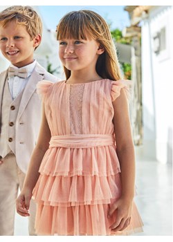 Mayoral Sukienka elegancka 3912 Różowy Regular Fit ze sklepu MODIVO w kategorii Sukienki dziewczęce - zdjęcie 182640008