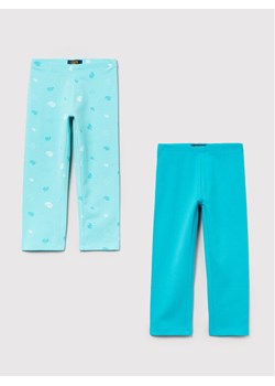OVS Komplet 2 par legginsów 1483253 Niebieski Slim Fit ze sklepu MODIVO w kategorii Spodnie dziewczęce - zdjęcie 182640028