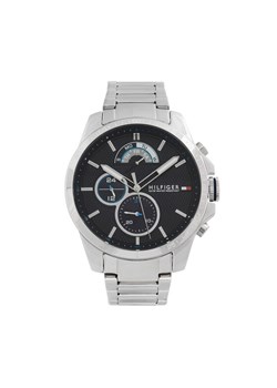 Tommy Hilfiger Zegarek Decker1791348 Srebrny ze sklepu MODIVO w kategorii Zegarki - zdjęcie 182640208