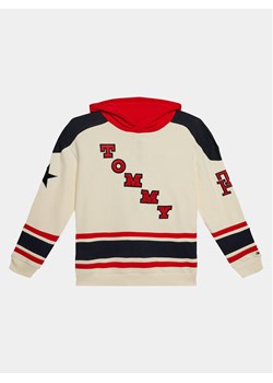 Tommy Hilfiger Bluza Varsity Hoodie KB0KB08716 Beżowy Regular Fit ze sklepu MODIVO w kategorii Bluzy chłopięce - zdjęcie 182640307