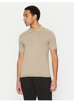Calvin Klein Polo K10K114476 Beżowy Regular Fit ze sklepu MODIVO w kategorii T-shirty męskie - zdjęcie 182640308
