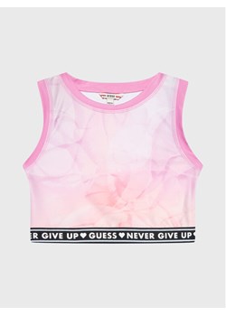 Guess Top J3RI02 MC01P Różowy Slim Fit ze sklepu MODIVO w kategorii Bluzki dziewczęce - zdjęcie 182640339