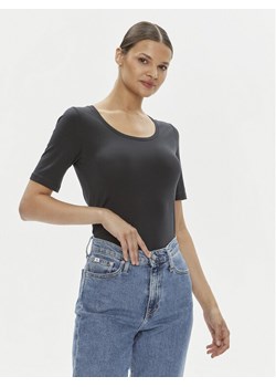 Gant T-Shirt 4203491 Czarny Slim Fit ze sklepu MODIVO w kategorii Bluzki damskie - zdjęcie 182640858