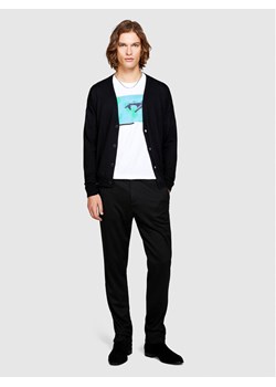 Sisley Kardigan 11BAS600J Czarny Regular Fit ze sklepu MODIVO w kategorii Swetry męskie - zdjęcie 182641005
