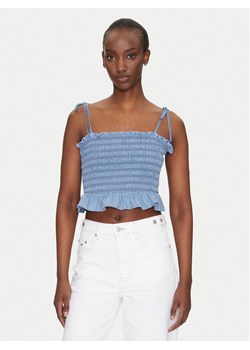 Tommy Jeans Top DW0DW20284 Niebieski Regular Fit ze sklepu MODIVO w kategorii Bluzki damskie - zdjęcie 182641047