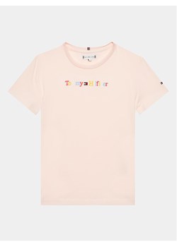 Tommy Hilfiger T-Shirt KG0KG07263 D Różowy Regular Fit ze sklepu MODIVO w kategorii Bluzki dziewczęce - zdjęcie 182641068