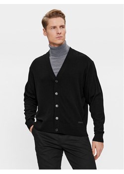 Calvin Klein Kardigan K10K112260 Czarny Regular Fit ze sklepu MODIVO w kategorii Swetry męskie - zdjęcie 182641089