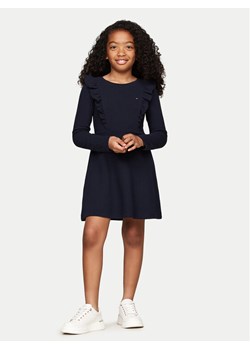 Tommy Hilfiger Sukienka codzienna KG0KG08021 Granatowy Regular Fit ze sklepu MODIVO w kategorii Sukienki dziewczęce - zdjęcie 182641175
