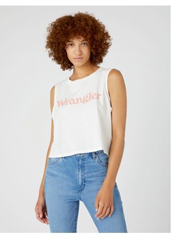 Wrangler T-Shirt Sleveless W7FED3W02 112332137 Biały Regular Fit ze sklepu MODIVO w kategorii Bluzki damskie - zdjęcie 182641345